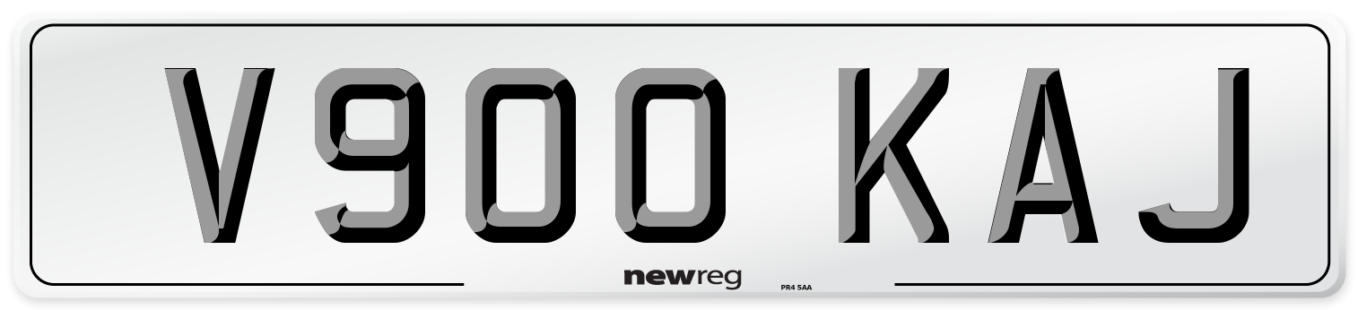 V900 KAJ Number Plate from New Reg